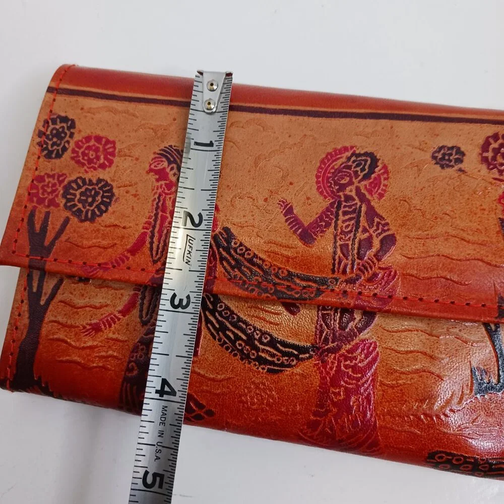 Genuine Leather Shantiniketan Clutch Women's Wallet Boho Handmade
